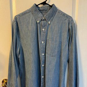 American Eagle Chambray Shirt Light Blue Size M NWT